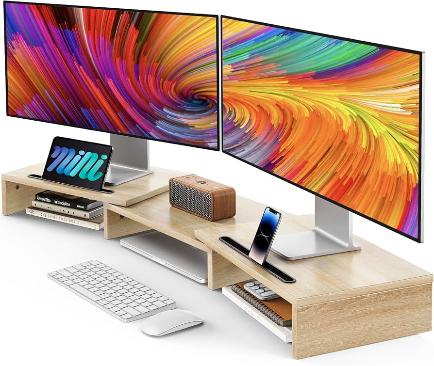 Dual Monitor Stand for Chart Analysis