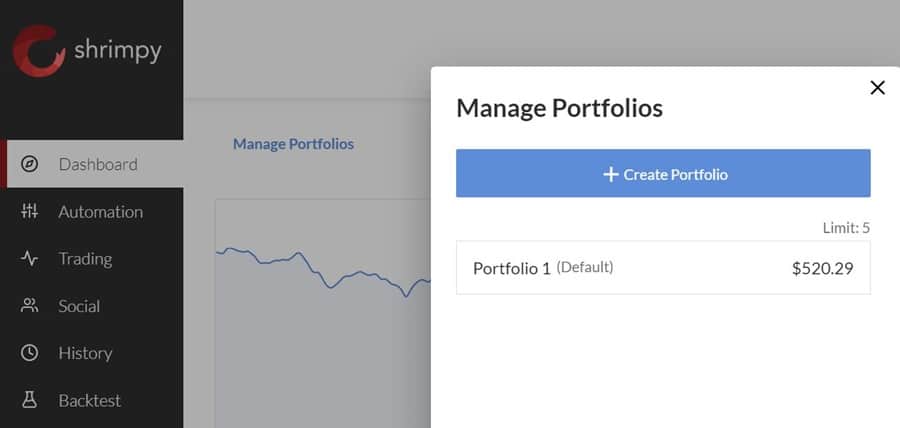Shrimpy Portfolio Management Tool