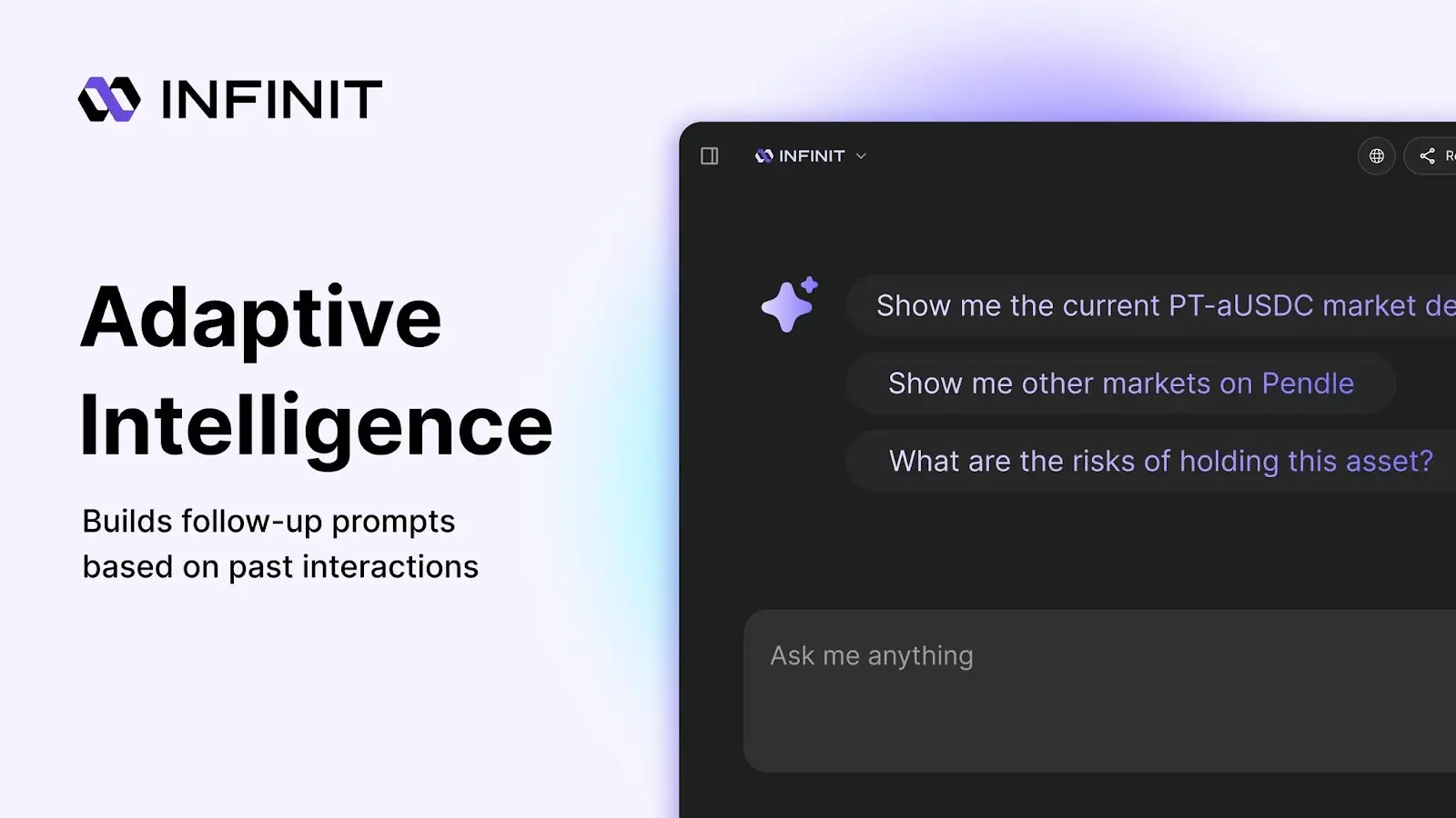 INFINIT Intelligence cross-chain DeFi agent interface