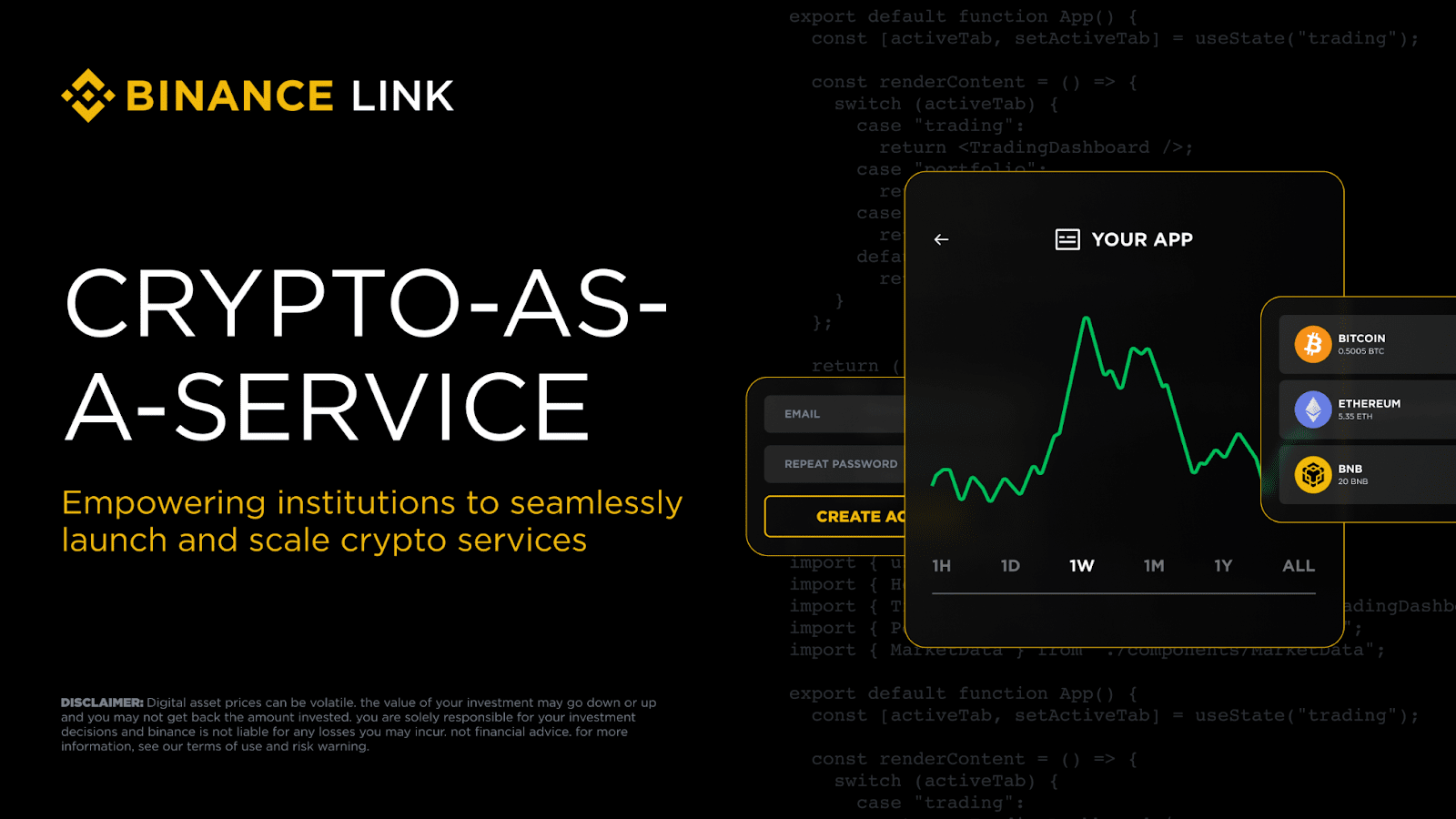 Binance API dashboard