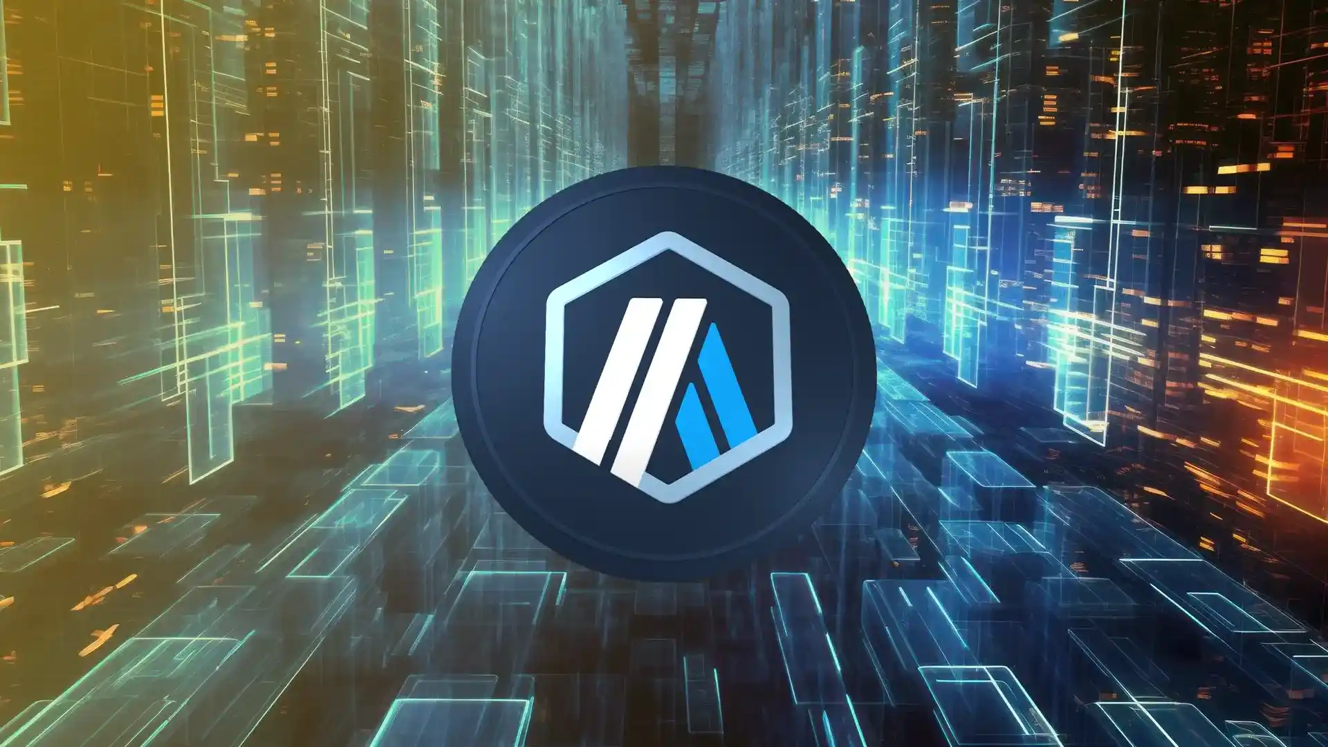 Futuristic DeFAI dashboard showing AI agents automating multi-chain DeFi trades across Ethereum, Solana, and Arbitrum networks